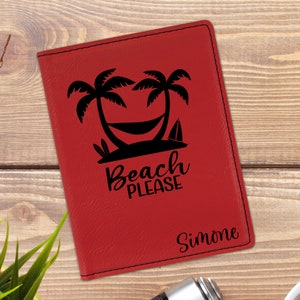 Personalized Passport Holder, Beach Please, Custom Passport Holder, Personalized Gift, Passport Cover, Gift for Her, Gift for Him