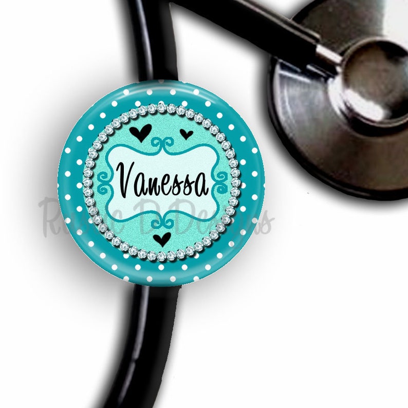Curlz Personalized Stethoscope ID Tag Etsy