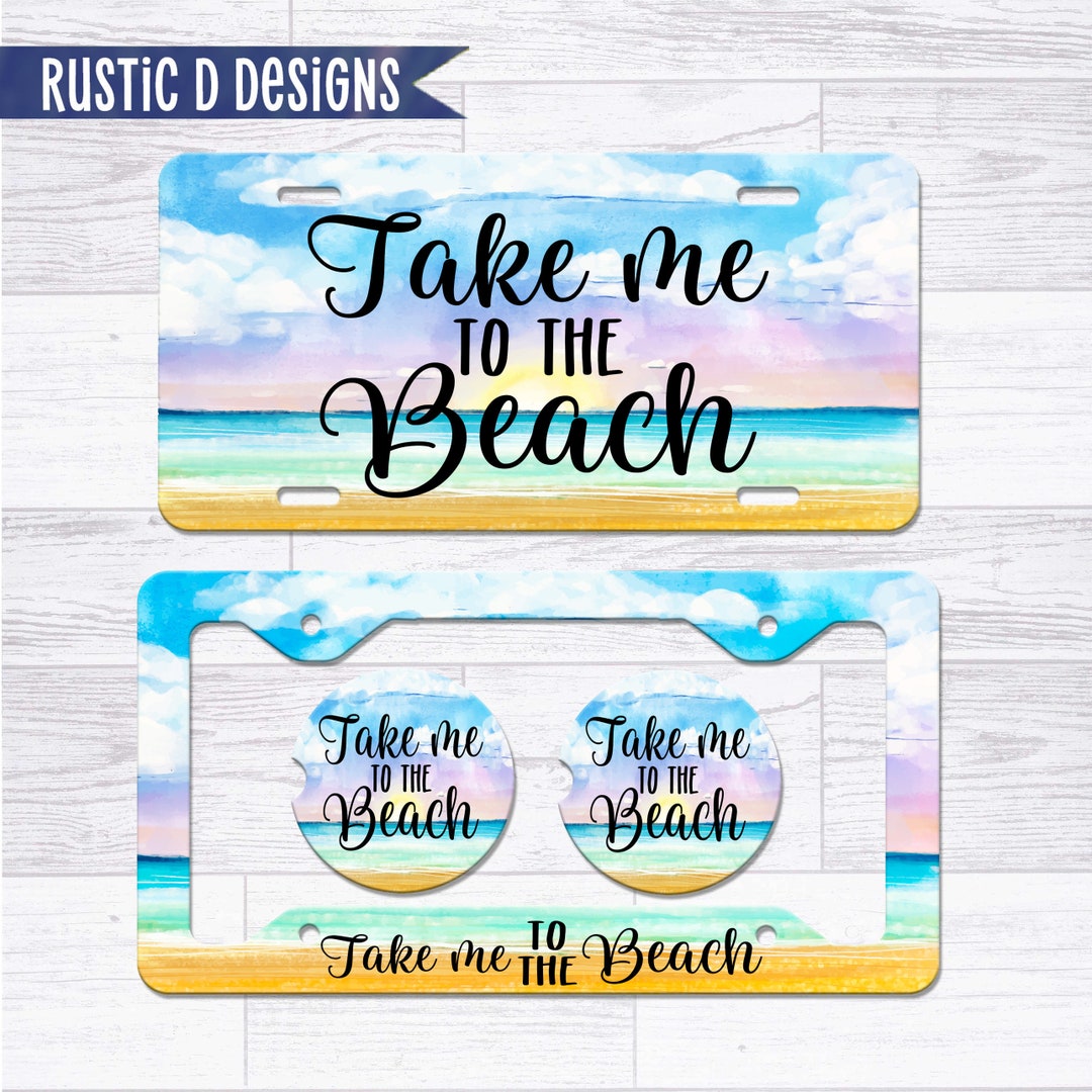 LIFE IS GOOD WHEN I'M AT THE BEACH  License Plate Frame - Foto 6