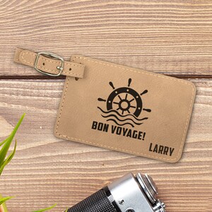 Personalized Luggage Tag, Bon Voyage Luggage Tag, Custom Luggage Tag, Personalized Gift, Bag Tag, Gift for Her, Gift for Him