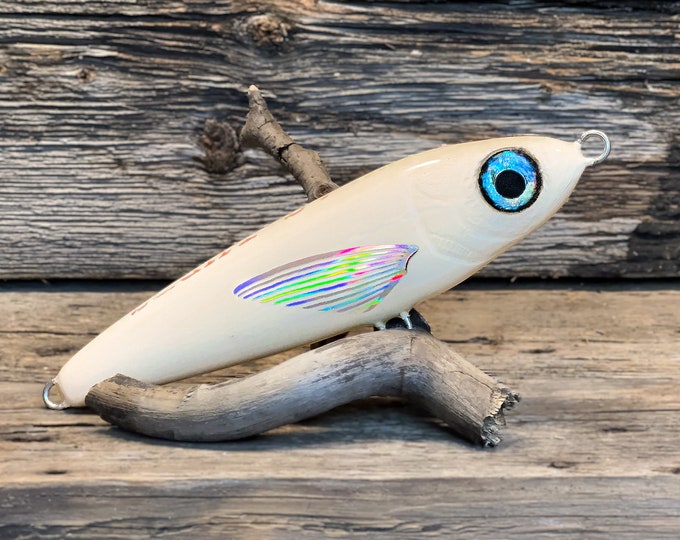 Atlas Lures Handmade Helio Bone W/ Abalone Eye Custom Fishing Lure USA