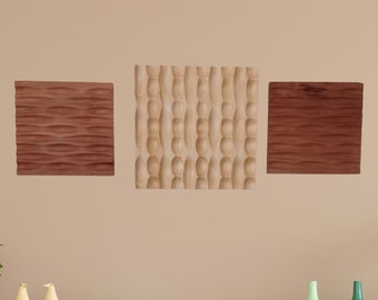 Wavy Wood Wall Art - Sustainable Unique Wall Hangings Created from Reclaimed Wood
