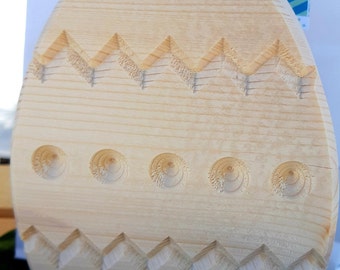Easter Egg Craft Blanks: Unfinished 6-inch Chunky Wood Easter Eggs