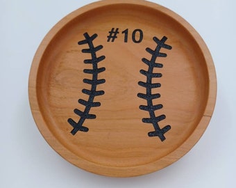 Personalized Sports Trays - Wood Trays for Coaches, Players - Baseball, Soccer, Lacrosse, Volleyball, Softball, Basketball - Coach Gift