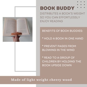 Book Buddy Book Holder Wood Thumb Page Holder image 2