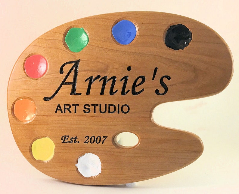Painter's Palette Sign Art Studio Sign Artist's Etsy