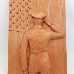 Marine Corps Wood American Flag, Marine Corps Sign, Marine
