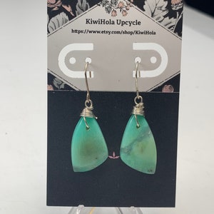 Handmade Designer Green Chrysoprase Stone Earrings