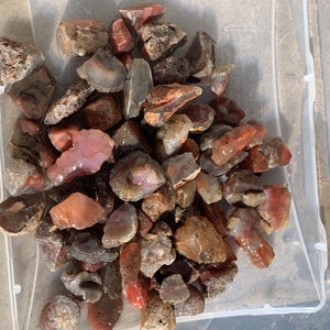 Large Lot Swazi Rose Agate 4lbs Tumbling Small Cabochons