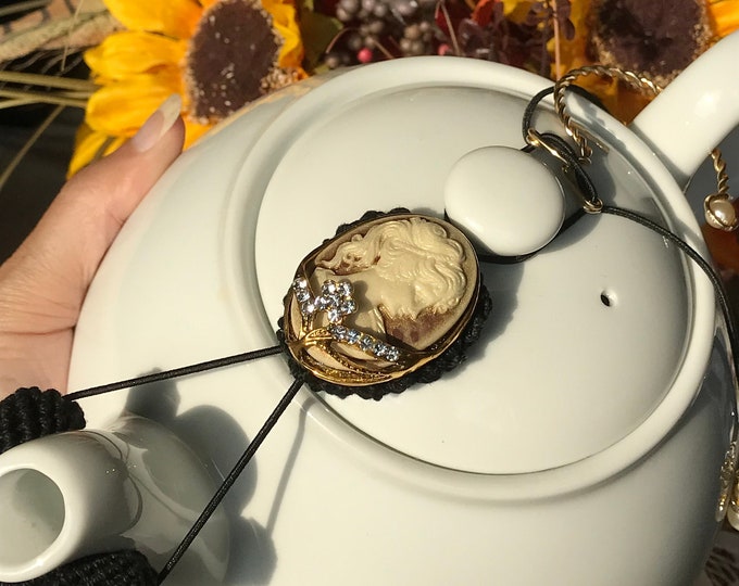 Teapot Drip Catcher, Lid Holder, Vintage Style, Cameo Etsy