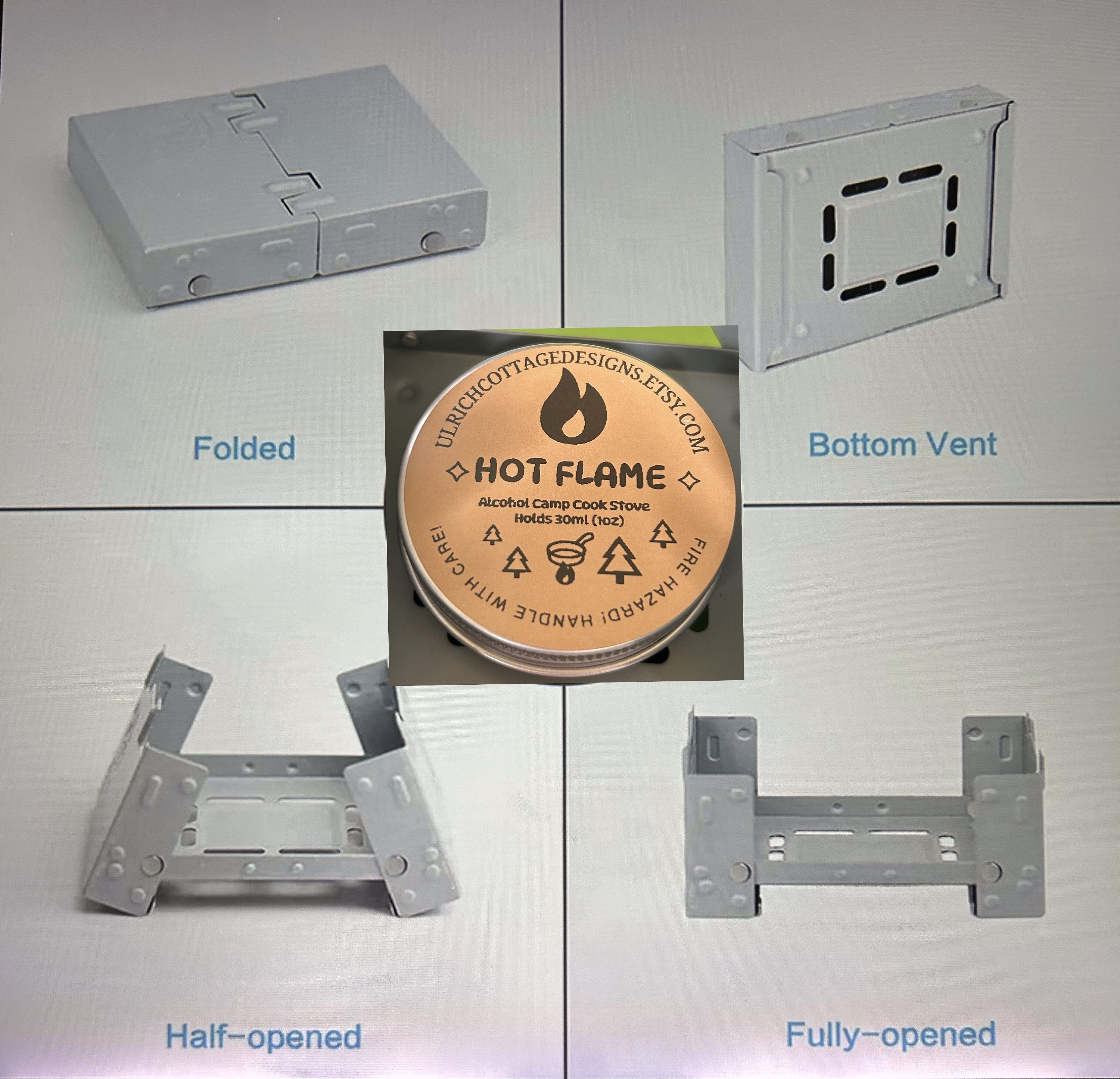 Alcohol Stove, HOT FLAME Alcohol Stove Kit, Mini Alcohol