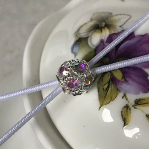 Teapot Drip Catcher, Lid Holder, Vintage Style, AB Crystal