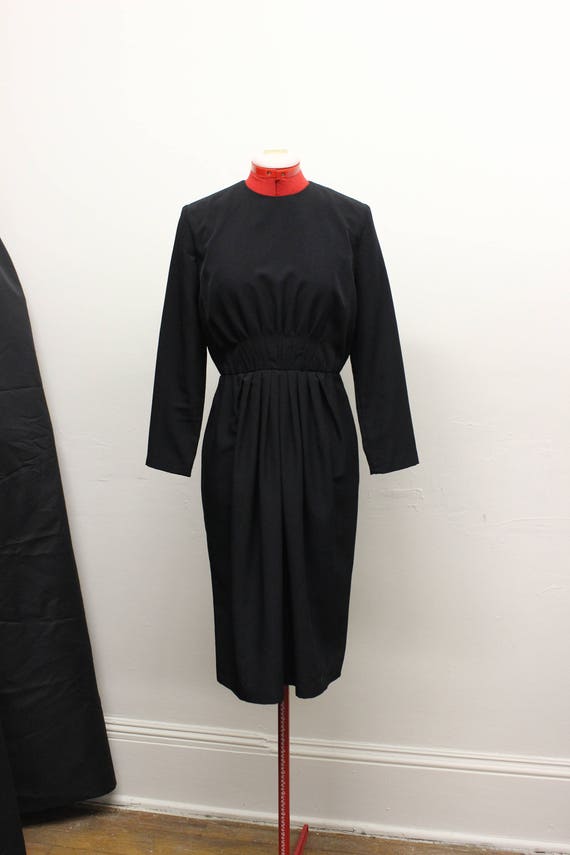 black long sleeve dress for funeral