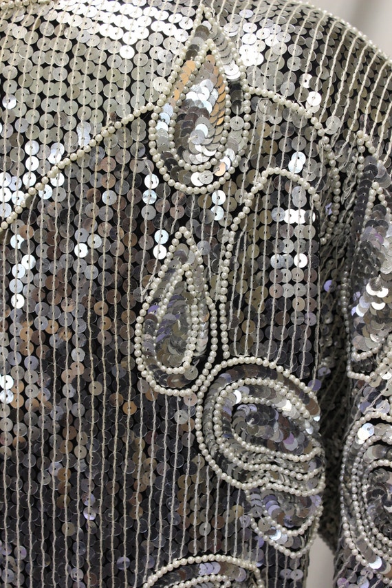 VTG 80s Sequin and Pearl Jean for Joseph Le Bon G… - image 5