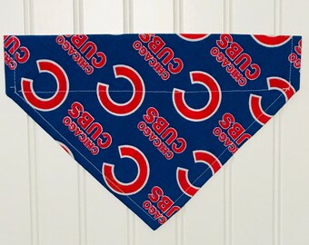 Reversible Chicago Cubs Dog Over the Collar Scarf Bandana XS S M L XL