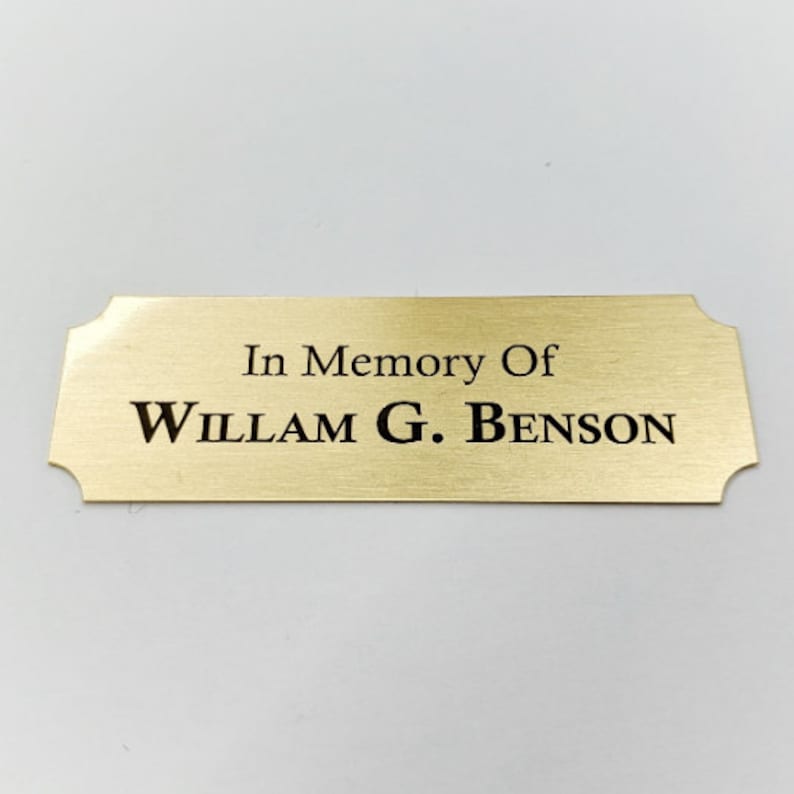 Engraved Brass Name Plates 3 x 1 Brushed Gold Etsy