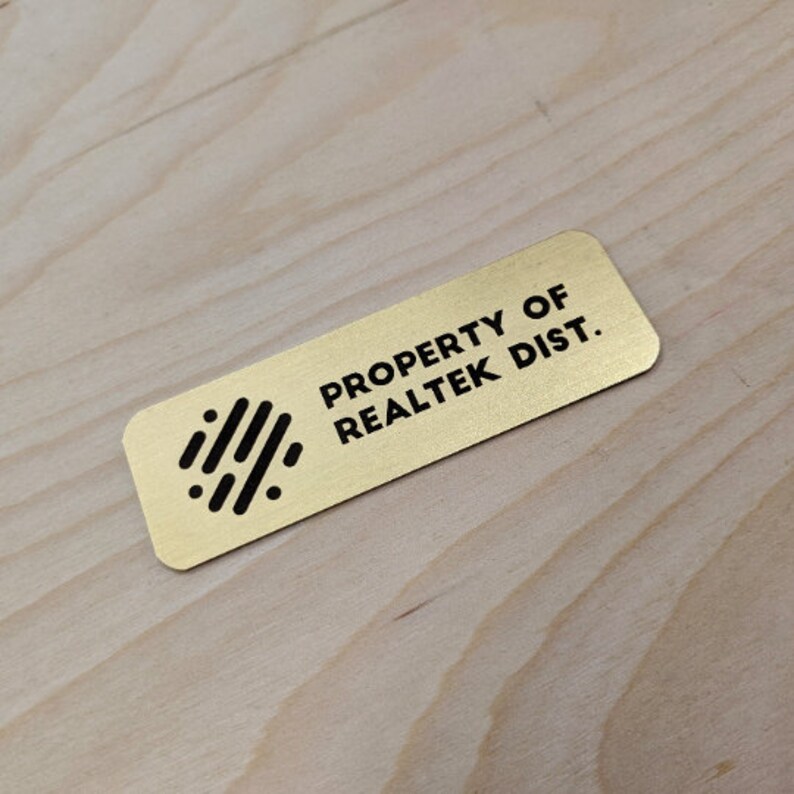 Engraved Brass Name Plates 3 x 1 Brushed Gold Etsy