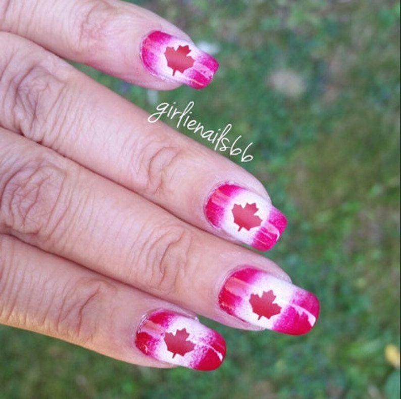 Maple Leaves Leafs Decals Canadian Nail Vinyls image 1