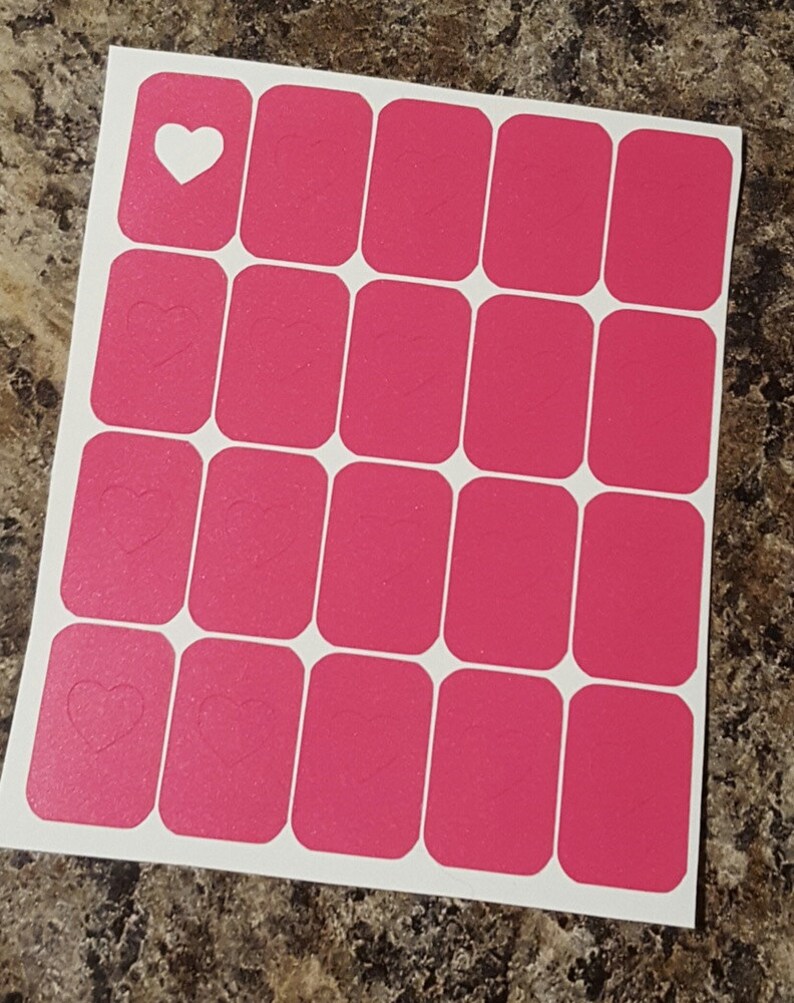 Heart Stencils / Decals Nail Vinyls Valentine's Love Etsy