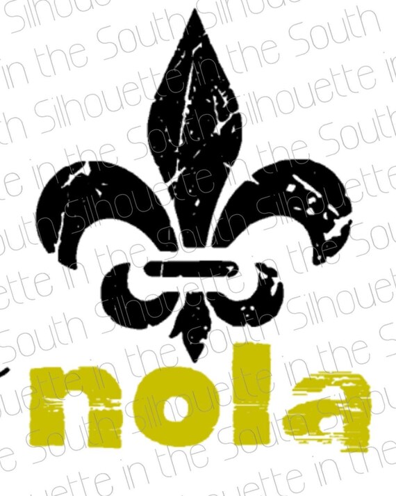 Download Nola Distressed Digital design svg silhouette | Etsy