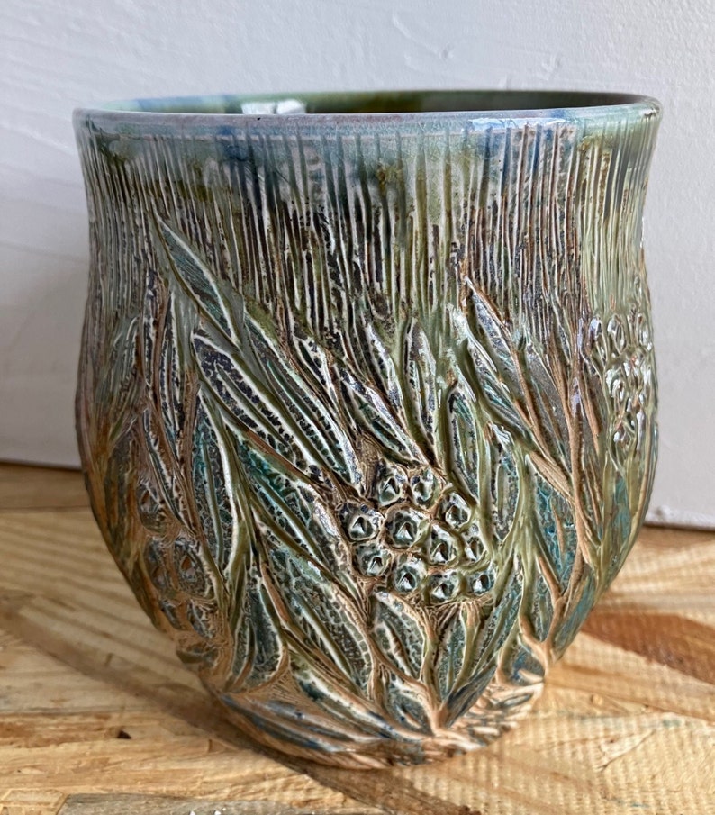 READY TO SHIP. Stoneware vase, decorative vase, pottery vase, vase, utensil container, soda fired vase, home, pottery, pots image 1