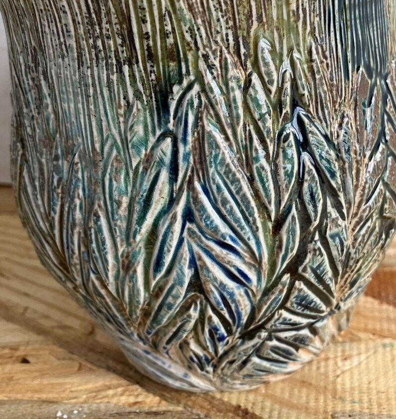 READY TO SHIP. Stoneware vase, decorative vase, pottery vase, vase, utensil container, soda fired vase, home, pottery, pots image 4