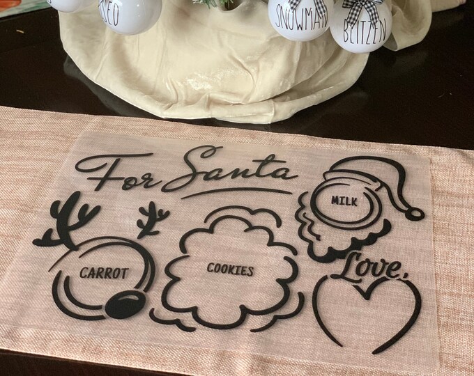 Dear Santa Personalized Cookies Cookie Milk Carrot Placemat Mat kids Christmas Made by WeCrystalIt