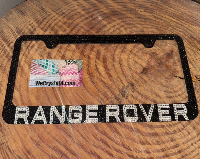 Range Rover Crystal Sparkle Auto Bling Rhinestone License Plate Frame with Swarovski Elements Made by WeCrystalIt
