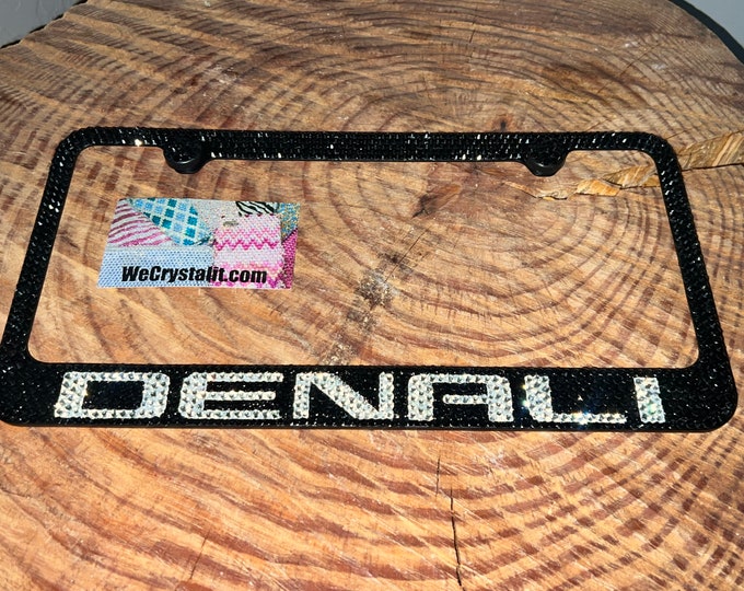 Denali Crystal Sparkle Auto Bling Rhinestone License Plate Frame Made with Swarovski Elements Made by WeCrystalIt