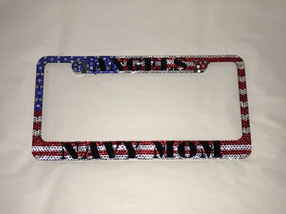 "Made In AMERICA" License Plate Frame – Black Plastic, Standard Size, By Car Plate Frames