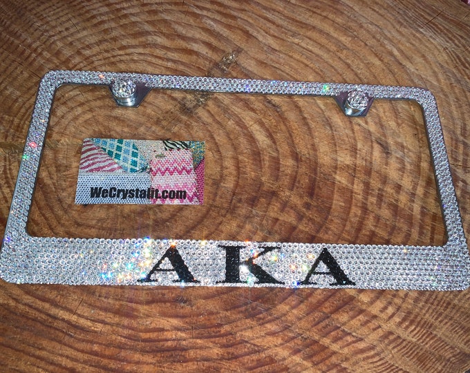 AKA Crystal Sparkle Auto Bling Rhinestone  License Plate Frame with Swarovski Elements Made by WeCrystalIt