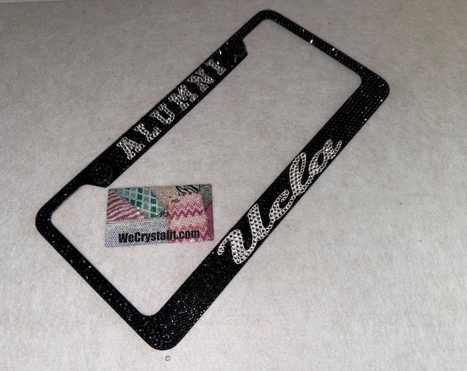 UCLA Alumni Crystal Sparkle Auto Bling Rhinestone  License Plate Frame with Swarovski Elements Made by WeCrystalIt