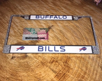 Bills License Crystal Buffalo Sport football Frame Sparkle Auto Bling Rhinestone Plate Frame with Swarovski Elements Made by WeCrystalIt