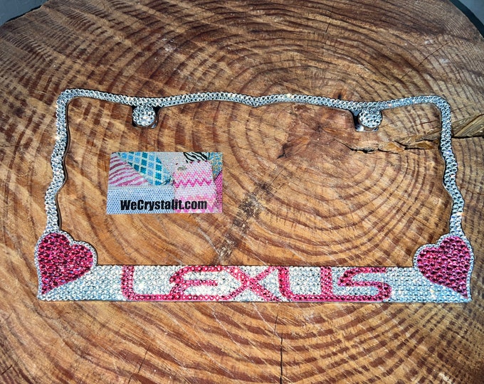 Lexus Crystal Sparkle Auto Bling Rhinestone  License Plate Frame with Swarovski Elements Made by WeCrystalIt