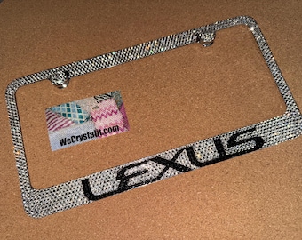 Lexus Crystal Sparkle Auto Bling Rhinestone  License Plate Frame with Swarovski Elements Made by WeCrystalIt