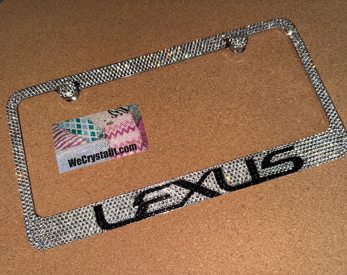 Lexus Crystal Sparkle Auto Bling Rhinestone  License Plate Frame with Swarovski Elements Made by WeCrystalIt