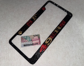 San Francisco 49ers 49 ers Crystal Sparkle Auto Bling Rhinestone License Plate Frame with Swarovski Elements Made by WeCrystalIt