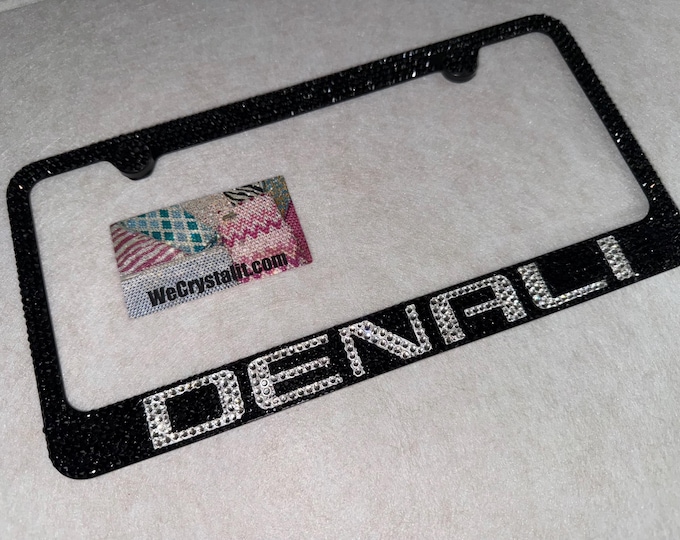 Denali Crystal Sparkle Auto Bling Rhinestone License Plate Frame Made with Swarovski Elements Made by WeCrystalIt