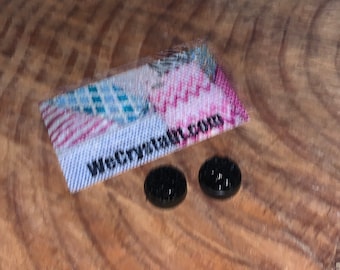 Jet Black 2 Replacement bling Car Bolt Cover Caps for a Crystal Frame Sparkle Auto Bling Rhinestone License Plate Frame Made by WeCrystalIt