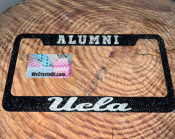 UCLA Alumni Crystal Sparkle Auto Bling Rhinestone  License Plate Frame with Swarovski Elements Made by WeCrystalIt