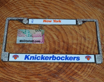 New York Knickerbockers Sport Frame Crystal Sparkle Auto Bling Rhinestone License Plate Frame with Swarovski Element made WeCrystalIt