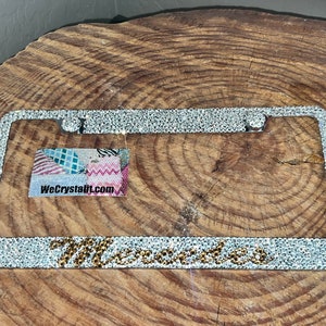 Mercedes Crystal Sparkle Auto Bling Rhinestone  License Plate Frame with Swarovski Elements Made by WeCrystalIt