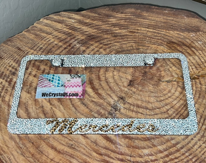 Mercedes Crystal Sparkle Auto Bling Rhinestone  License Plate Frame with Swarovski Elements Made by WeCrystalIt