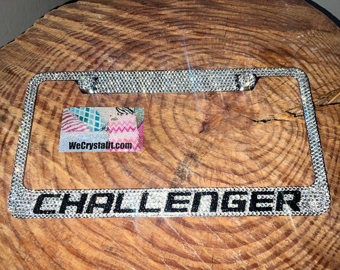 Challenger  Crystal Sparkle Auto Bling Rhinestone  License Plate Frame with Swarovski Elements Made by WeCrystalIt