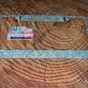 Clear Bumpie Swarovski Crystal Sparkle Auto Bling Rhinestone License Plate Frame Made with Swarovski Elements Made by WeCrystalIt