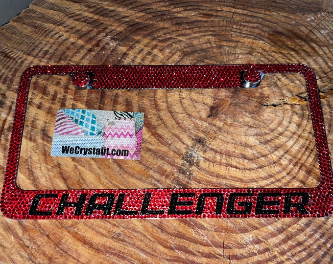 Challenger  Crystal Sparkle Auto Bling Rhinestone  License Plate Frame with Swarovski Elements Made by WeCrystalIt