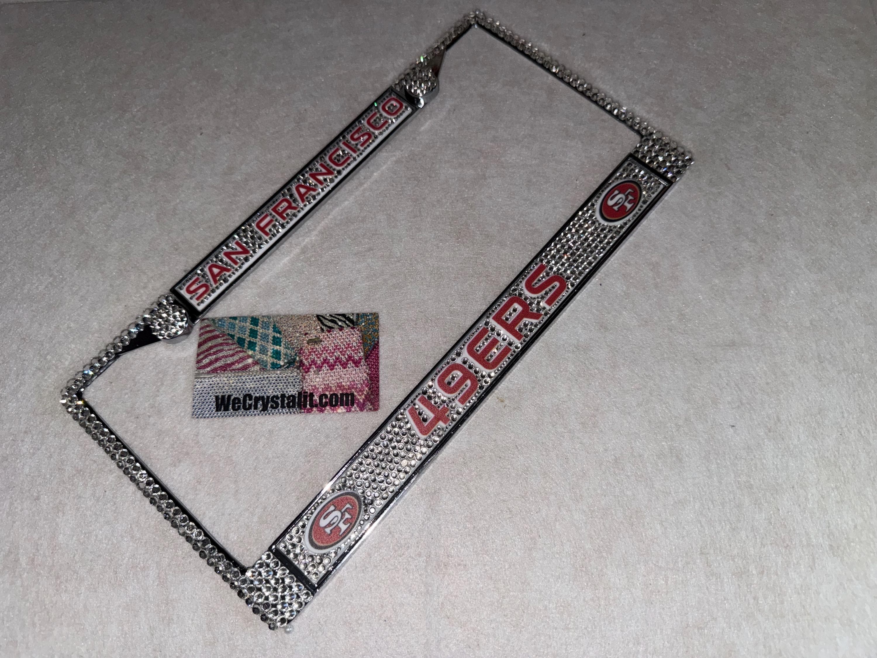 49ers Bling License Plate Frame - Etsy