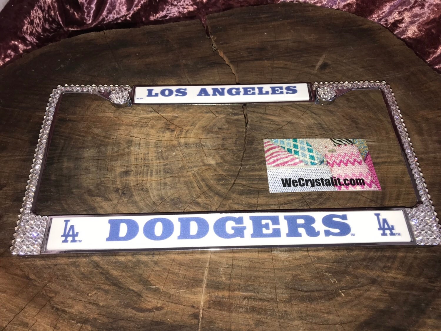Los Angeles Dodgers License Crystal Sport baseball Frame Sparkle Auto