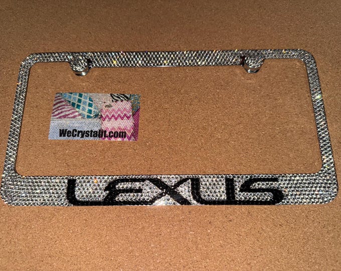 Lexus Crystal Sparkle Auto Bling Rhinestone  License Plate Frame with Swarovski Elements Made by WeCrystalIt