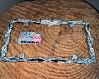 Rocker Heart Crystal Sparkle Auto Bling Rhinestone  License Plate Frame with Swarovski Elements Made by WeCrystalIt